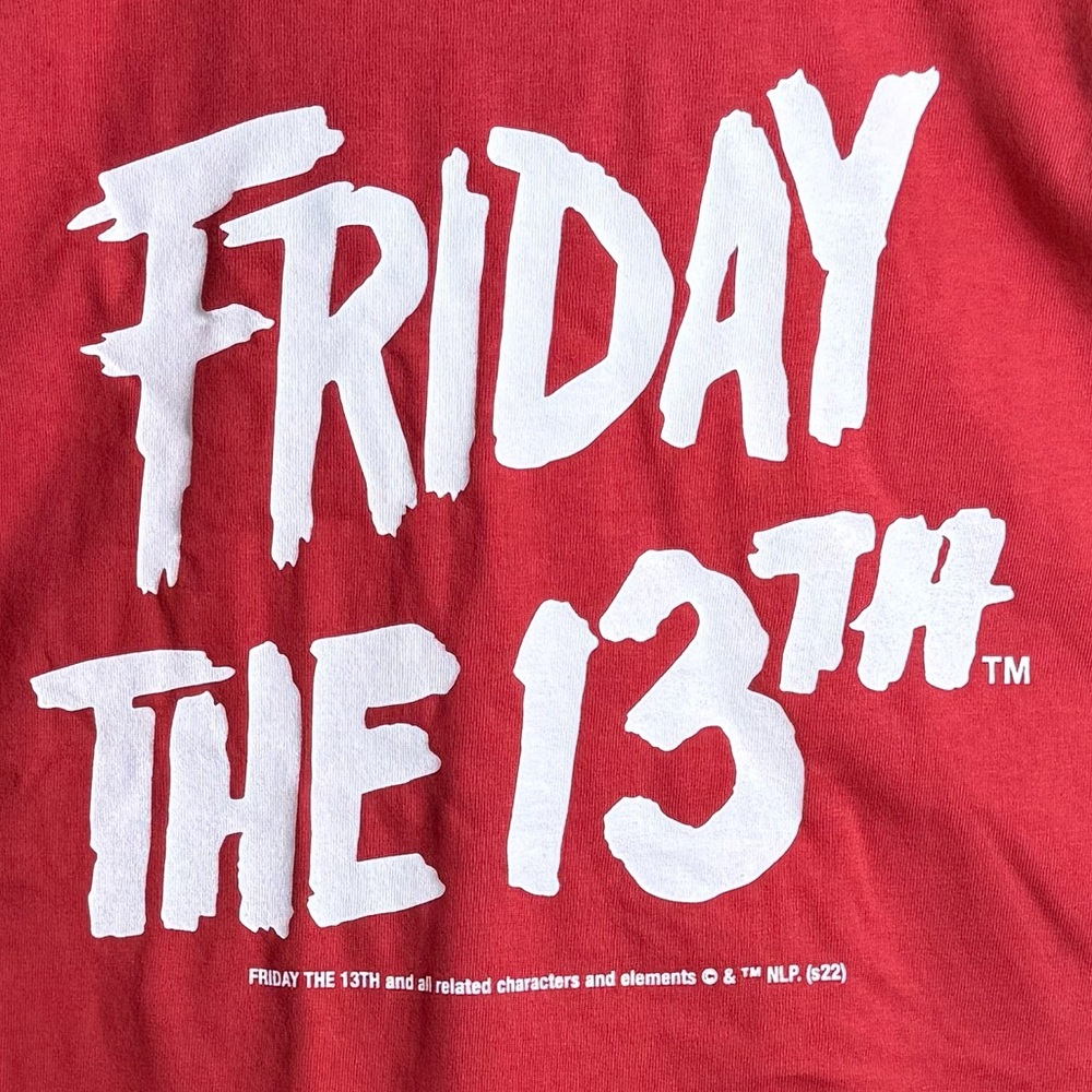Jason Takes Manhattan Friday The 13th Short Sleeve Red Tee Size Large - Picture 11 of 11